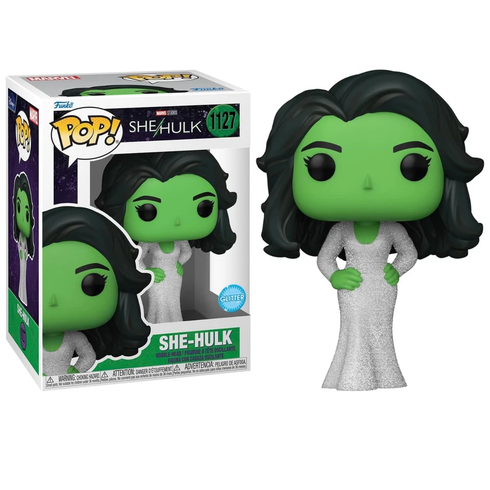 She Hulk Figurine Funko Pop Glitter 1127 Marvel Comics BD et Statue Film TV Noël - Photo 4/4