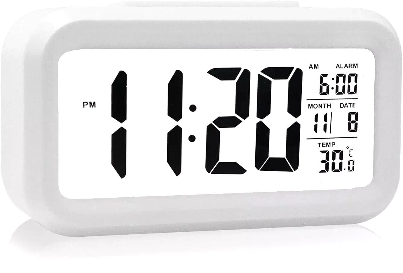 Battery Operated Digital Clock: Cordless Small Alarm Clock for Bedroom Travel...