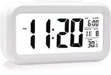 Battery Operated Digital Clock: Cordless Small Alarm Clock for Bedroom Travel...