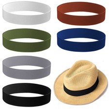 6 Pieces Stretchable Hat Band for Women Cowboy Hat Band for Men Panama Straw ...