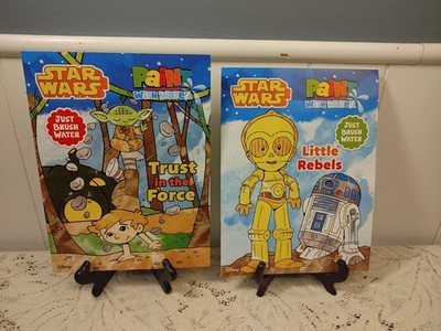 Star Wars Paint with Water Kids Coloring Books Set of 2 - 12 Pages Each