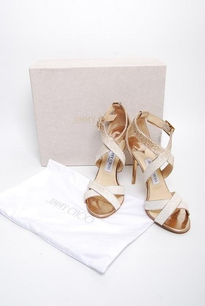 Women Jimmy Choo Heels Gold 38.5