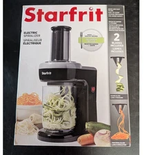 Open Box Starfrit Electric Spiralizer Vegetable Fruit Spiral & Ribbon Cut Blades