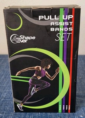 4 Ever Shape   Pull Up Resistance Bands Set Of 4   15-125lbs   Brand New/Sealed!