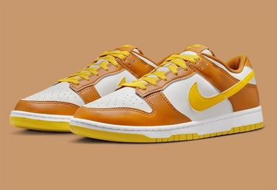New Mens Nike Dunk Low White Bright Citron Desert Ochre Yellow New Mens Nike Dunk Low White Bright Citron Desert Ochre Yellow