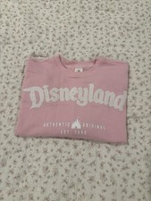 Disney Disneyland Pink Crew Neck Sweatshirt Unisex Size M