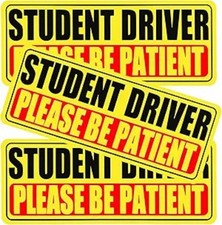 Magnetic Reflective Safety Warning Sign for Cars, 3-Pack New Student Driver Bump