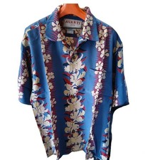 Avanti Hawaii Orchid Panel Aloha Shirt Super Rare 80s Used Authentic Avanti Hawaii Orchid Panel Aloha Shirt Super Rare 80s Used Authentic