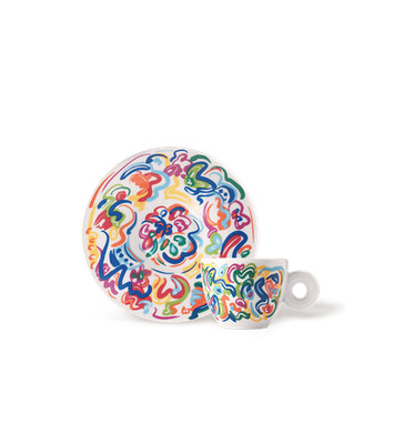 Genuie illy Set Of 2 Espresso Cups - Sol Calero Art Collection