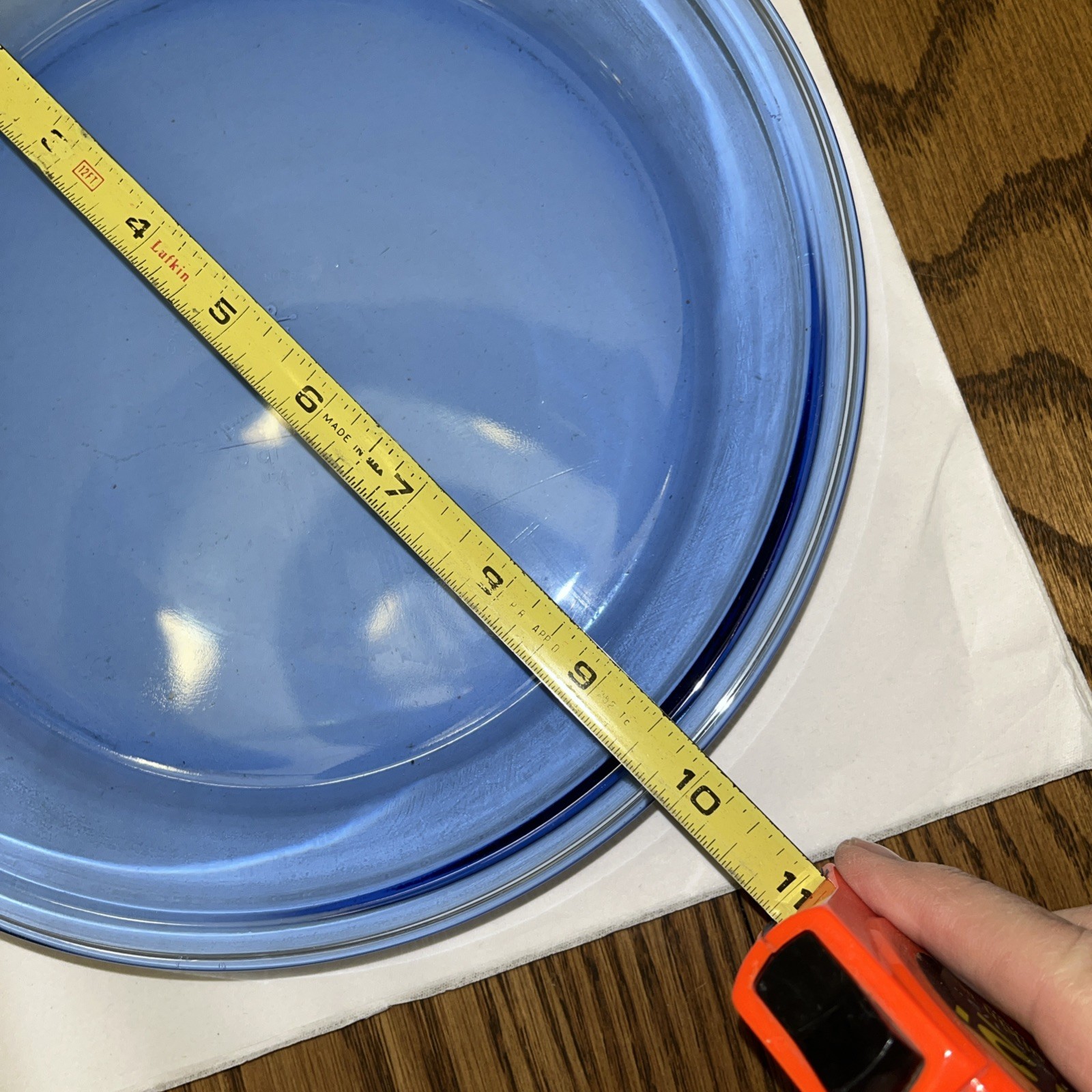 Anchor Hocking Vintage Blue Glass Bowl and Pie Plate Set