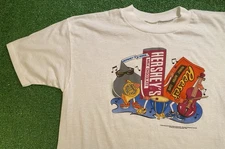 Vintage 90s Hershey’s T-Shirt Mens Large Single Stitch Reeses Kisses 1990 USA