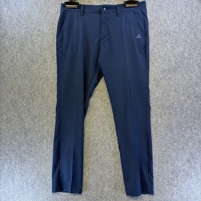Adidas Golfhose Herren 34x32 dunkelblau vorne flach gerades Bein Performance