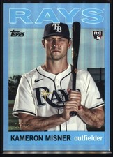 2025 Topps Archives #28 Kameron Misner Blue Foilboard #/25 Tampa Bay Rays