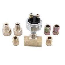 8 PCS/Set Universal Inline Hydraulic Brake Light Switch Kit Fits for 3/16 or 1/4