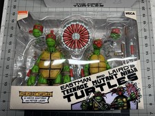 SDCC Exclusive TMNT NECA 40th 2 PACK Eastman Laird First 1st Sketch Turtles..