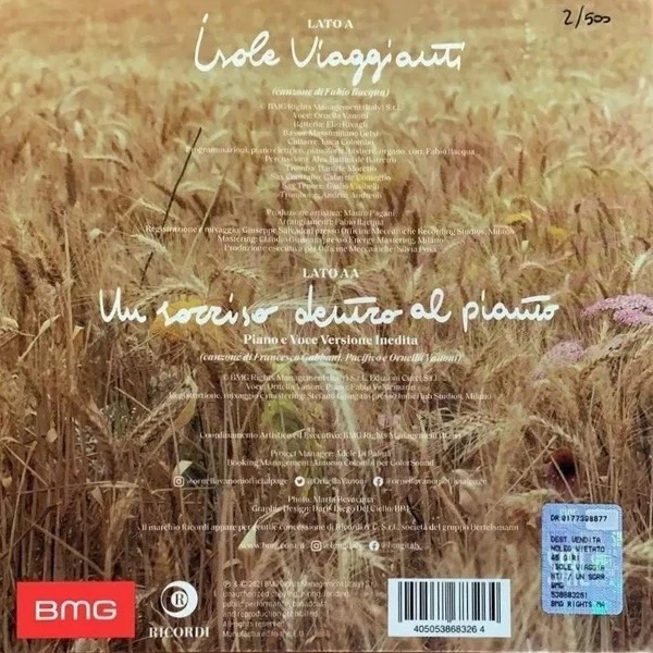 ORNELLA VANONI - ISOLE VIAGGIANTI - 7" RED AUTOGRAFATO SIGNED 2021 - NUMERATO - Image 2 of 3