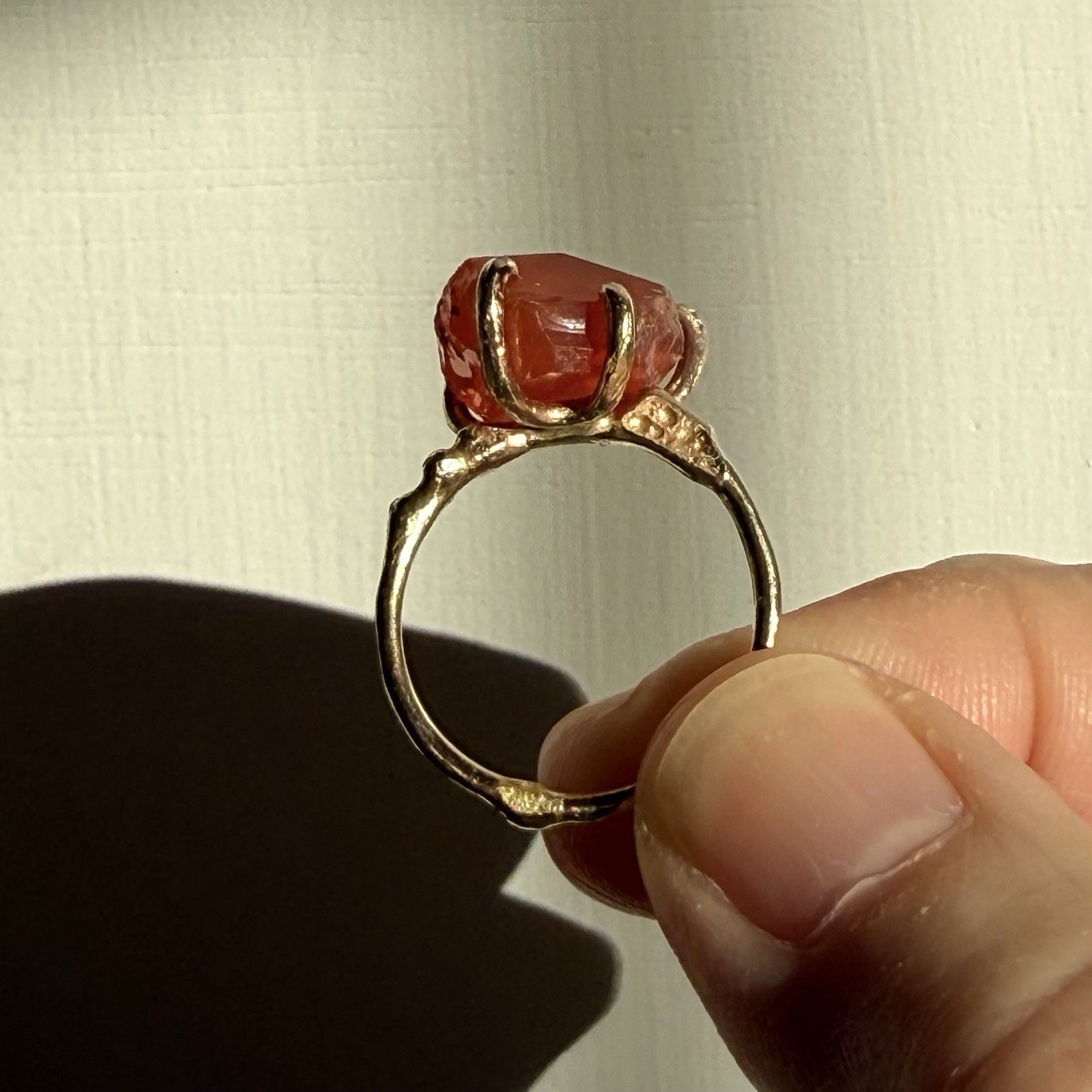 Variance Objects Mexican Fire Opal Ring 14k Gold - image 6