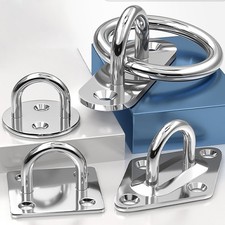 A2 Stainless Steel Pad Eye Plate Staple Ring Hook Loop M5 M6 M8 M9M10 M12