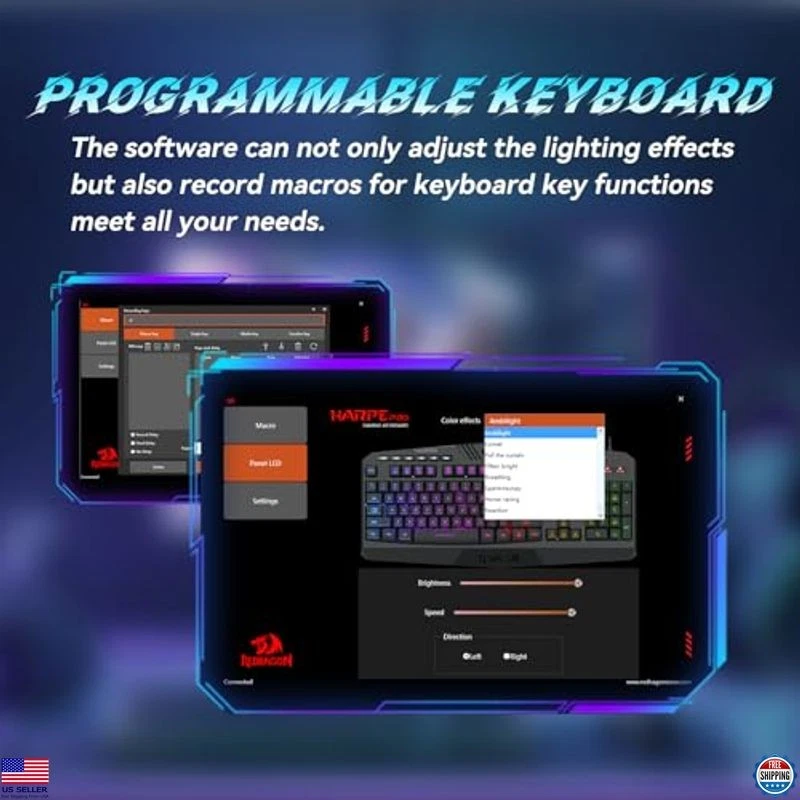 Redragon S101 RGB Gaming Keyboard & M601 Mouse Combo - Programmable Backlit Set - Image 4 of 4