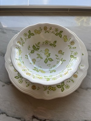 Vtg Petite Flora Serving Bowl and Platter