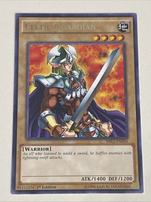 Yugioh - Celtic Guardian - 1st Edition Rare NM - Plus Free Holographic Card - B