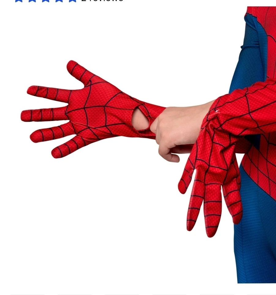 Kids Marvel Spiderman Jumpsuit Child Cosplay Costume Spider-Man Large 10-12 New - Image 3 of 4