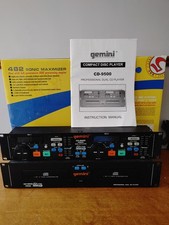DJ Gemini dual cd player CD-9500 PRO II With 482 never used Sonic Maximizer