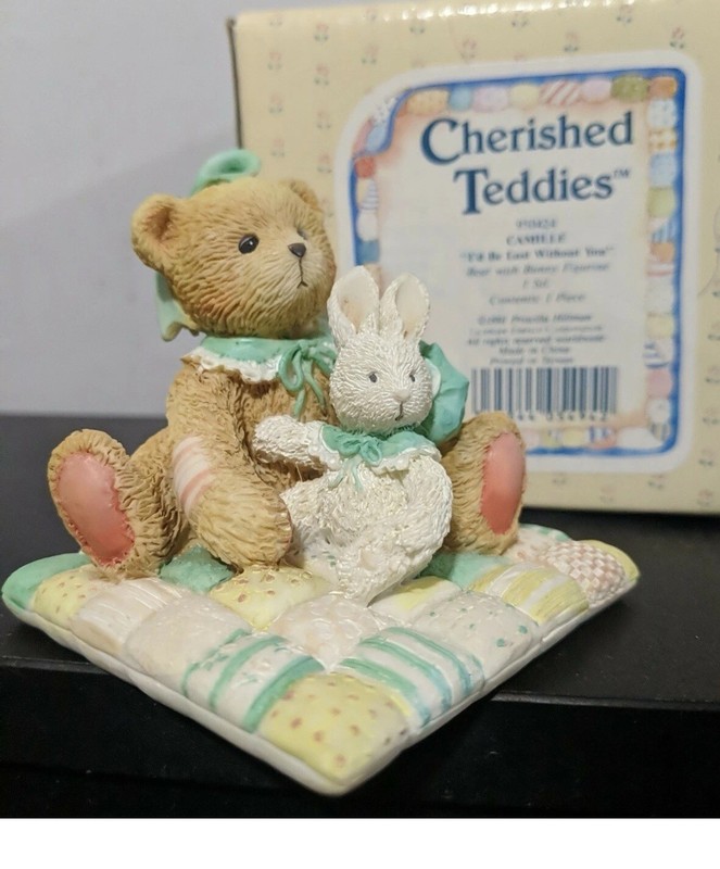 Cherished Teddies Camille Bear with Bunny Figurine I'd Be Lost Without You 1992