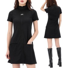 Courreges Robe de piste en interlock 25FW 325JRO686JS0250 NOIR 150926525