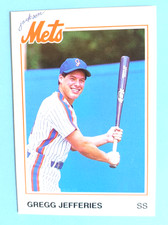 1987 JACKSON METS GREGG JEFFRIES #24 MINOR LEAGUE RC ROOKIE NEW YORK METS