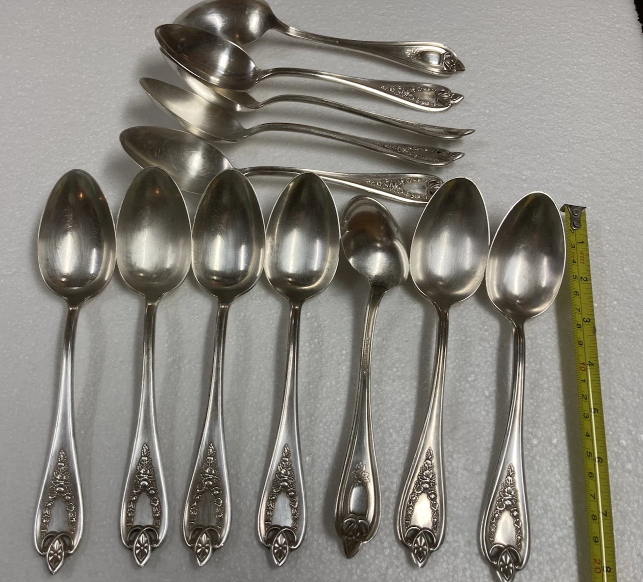 12 Vintage 1847 Roger Bros. Silver Plate Casserole Serving Spoons Old Colony 8"