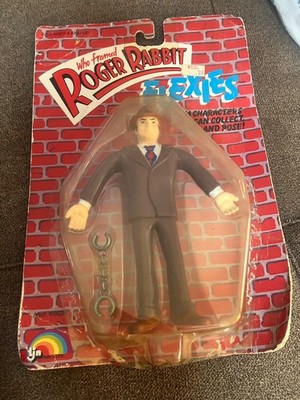 1988 WHO FRAMED ROGER RABBIT DETECTIVE EDDIE VALIANT FLEXIES ACTION FIGURE LJN