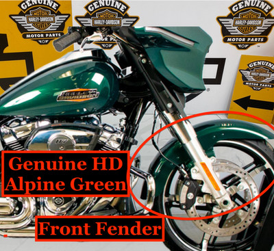 14-2025 OEM Harley Touring Road Street Glide Apex Chopped Green Front Fender