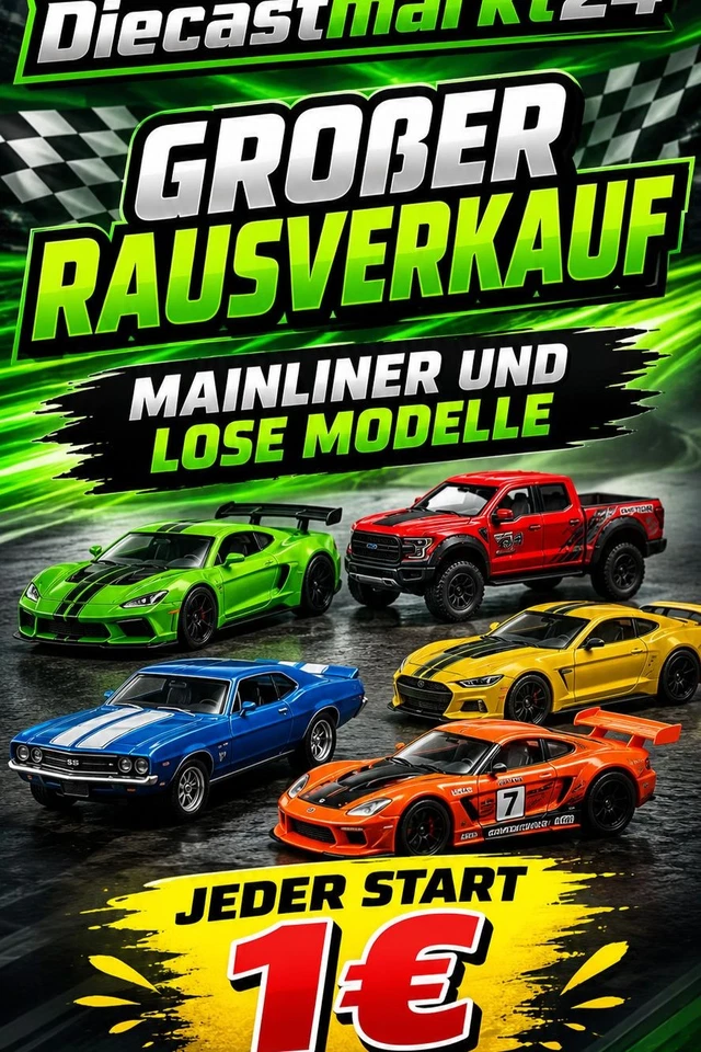 DieCastMarkt24 - Großer Rausverkauf - Jecder Start 1€ - Mainliner und Lose