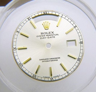 Genuine Rolex Day Date 36mm 18038 Silver & 18k Yellow Gold Tritium Watch Dial