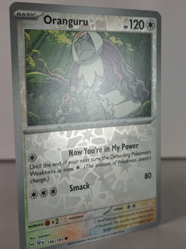 Oranguru - Surging Sparks - 156/191 - Juego de cartas coleccionables Pokémon - Holograma inverso - C - Imagen 4 de 16
