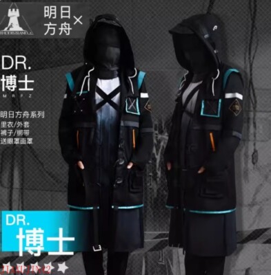 Arknights Rhodes Island Doctor Overcoat Hooded Long Jacket Anime Cosplay  Costume