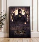 Batman Tim Burton 1989 Movie Art Print, Gotham City Dark Knight Retro Wall Decor