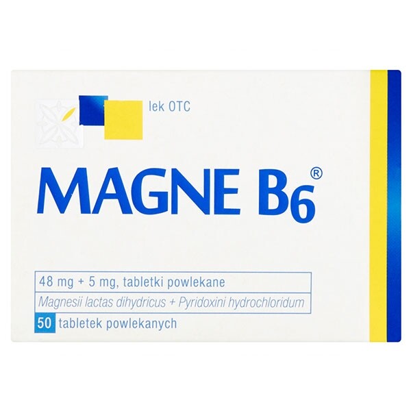 Magne B6 Replenishment Of Magnesium And Vitamin B6 Deficiencies 50ct Free Ship
