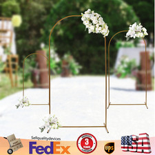 3 Pieces Wedding Arch Stand Gold Rack Backdrop Shelf Party Decorative Frame