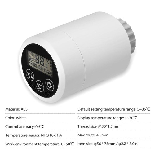 WiFi Heater Thermostat Auto Valve Radiator Actuator APP Temp Control Smart Home - Picture 10 of 11