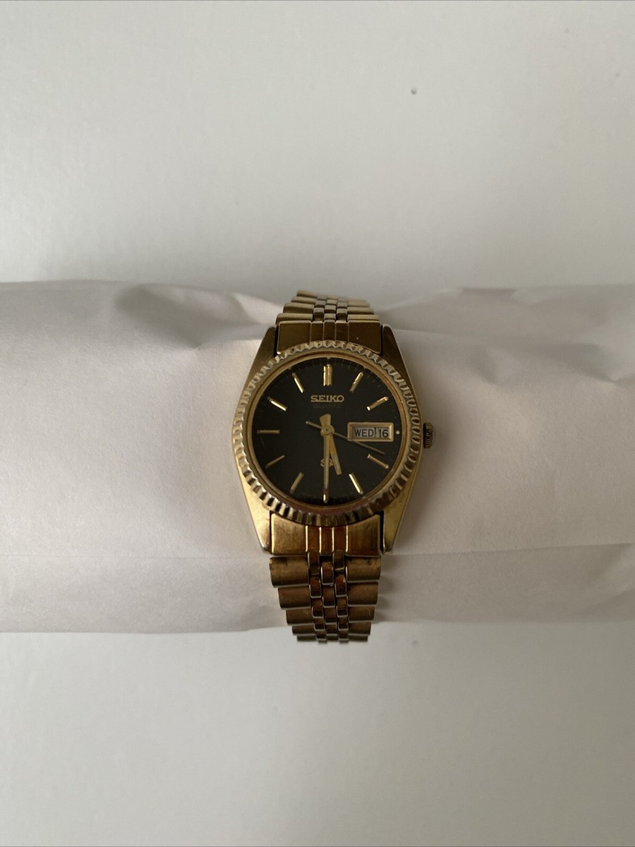 Seiko Quartz Ladies Wrist Watch Gold Tone DateDay Calendar  display picture 1