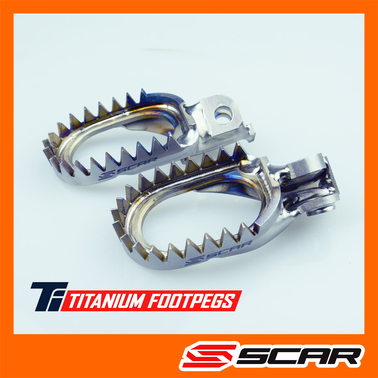 Repose-pieds titane KTM 125 250 350 450 SX EXC 2004-2016 SCAR anti boue