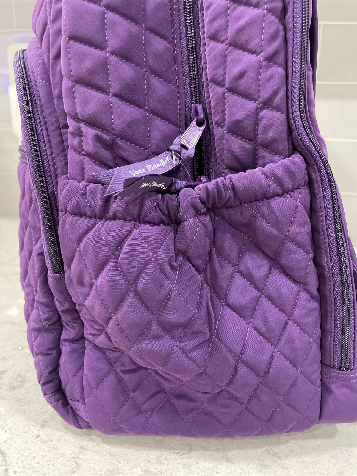 Vera Bradley Essential Large Backpack Elderberry Purple TCU 198 MSRP