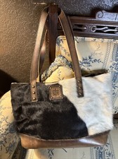 Sts Ranchwear By Carroll Women's Cowhide Montana Tote Brown/white/brown