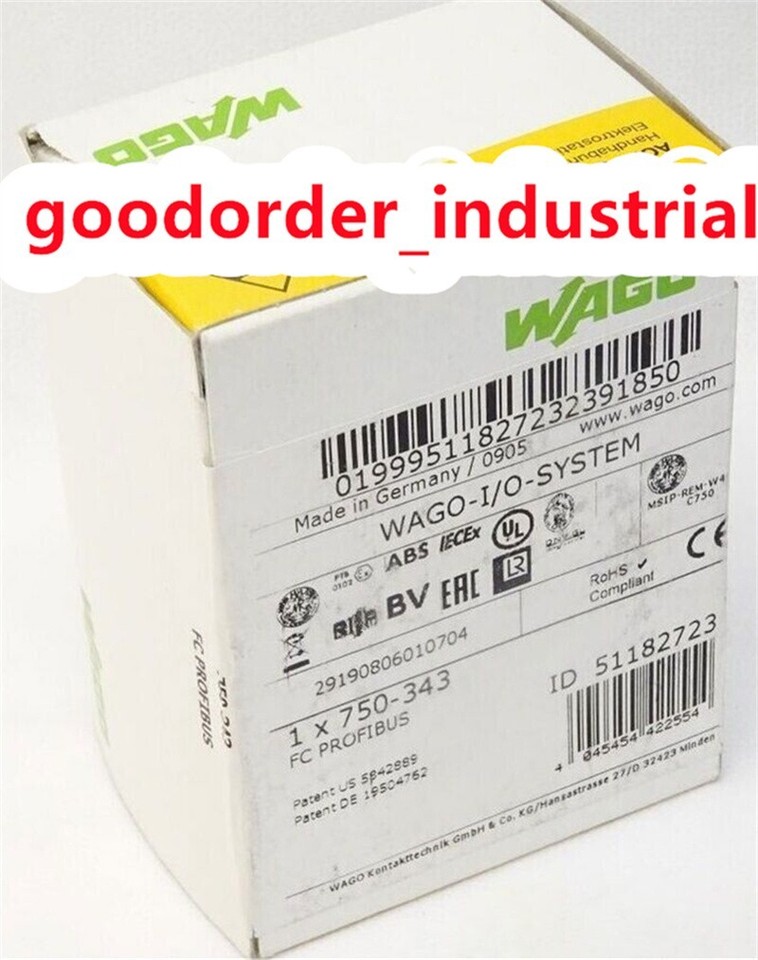 New Factory Sealed WAGO 750-343 Buscoupler DeviceNet Module PLC Adapter ...