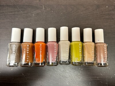 Lot of 8 essie expressie quick-dry nail Color Polish 0.33 Fl Oz 8 Assorted Color