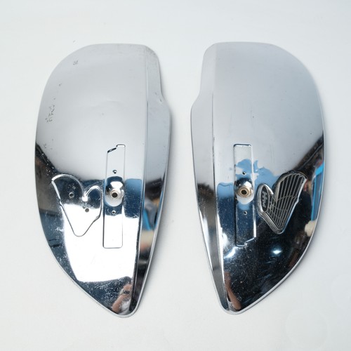 Fits For Honda S90 CS90Z S90Z Fuel Gas Tank Cover Chrome Set LR - Picture 1 of 6