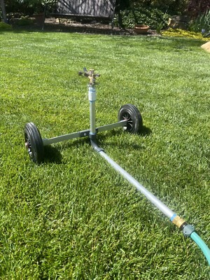 HD WHEELED CART & RAIN BIRD #25PJ & WOBBLER LAWNS GARDENS PASTURE see video here
