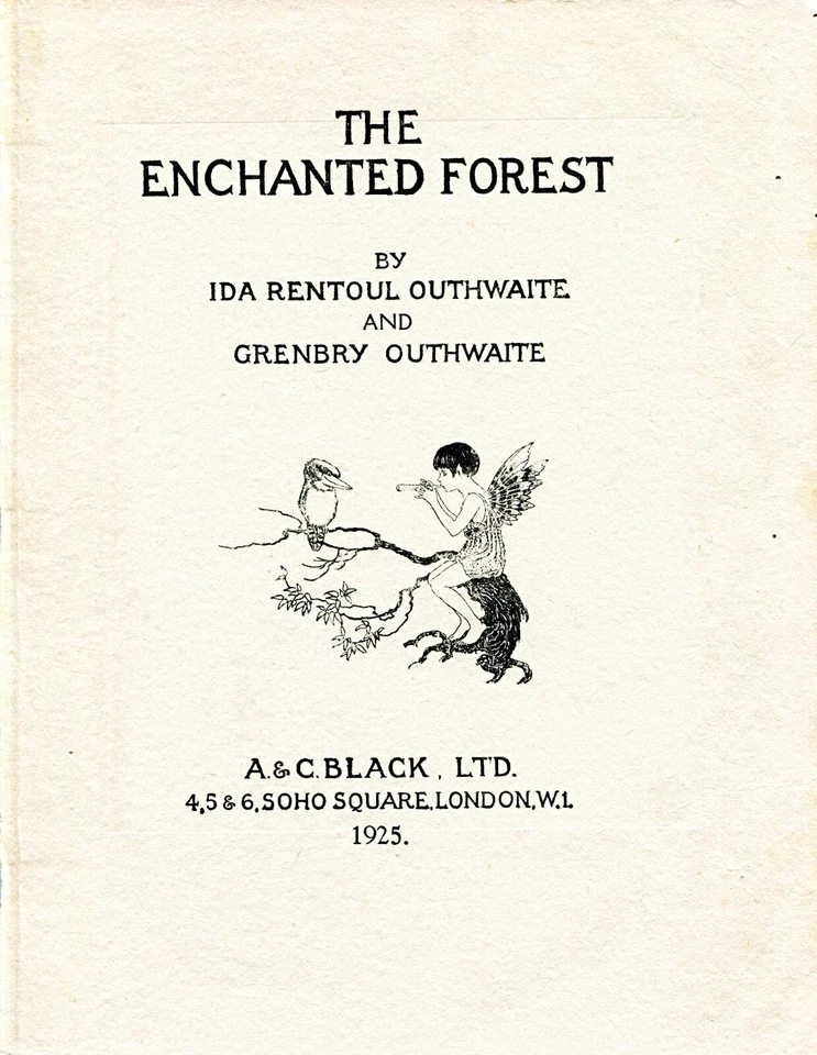 1925 Ida Rentoul Outhwaite Fairy Print "Anne in The Enchanted Forest" Book Plate - image 3 of 3